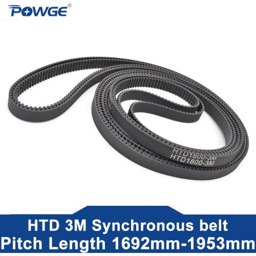 POWGE HTD 3M Timing belt C= 447 450 453 456 width 6/9/15mm Teeth 149 150 151 152 HTD3M synchronous 447-3M 450-3M 453-3M 456-3M