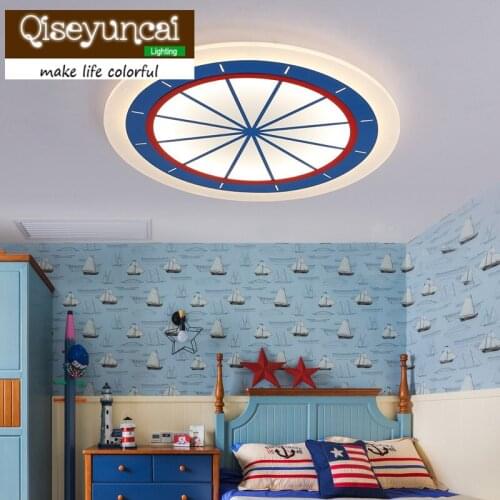Qiseyuncai 2018 childrens room led eye protection Acrylic ceiling lamp, boy room, warm bedroom lighting