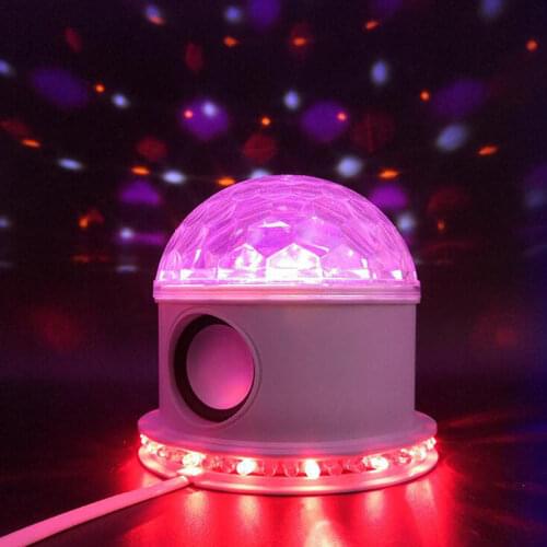Bluetooth Audio Stage Lights 6W Colorful Rotating Stage Lights Voice-Activated LED Bulbs Disco Lights Home Decoration Lighting