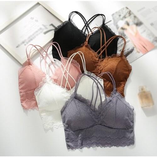 Sexy Bralette Female Wireless Bra Seamless Female Lace Bras Beauty Back Underwear