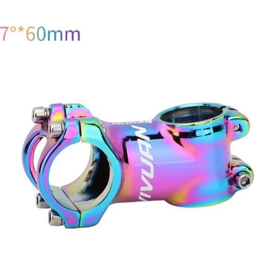 Full CNC Stem 60/80mm Bicycle Seatpost Colorful DH XC MTB Road 27.2/31.6mm*400mm Mountain Bike Seat Post Rainbow Tube