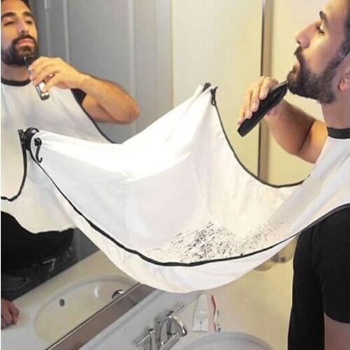 1pcs Man Bathroom Apron Male Black Beard Apron Hair Shave Apron for Man Waterproof Floral Cloth Household Cleaning Protector