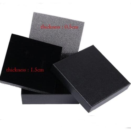 High Quality Jewellery Organizer box 12x12x3.5cm Necklace Pendant Packaging Boxes Black Ring Earring Carrying Cases Storages box