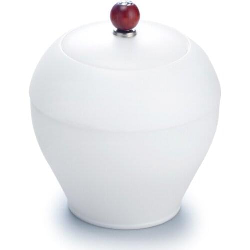 Dehua white porcelain tea pot ceramic large awakening tea pot Pu 'er tea box tea cake jar storage tea pot