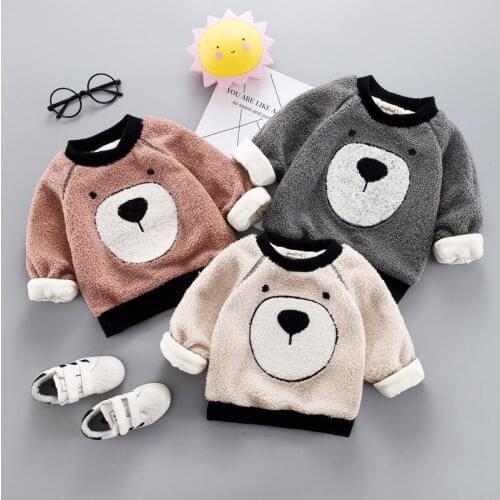 2018 winter fashion boys girls sport hoodies cartoon warm fleece sweatshirt children clothes baby kids coat jacket clothing