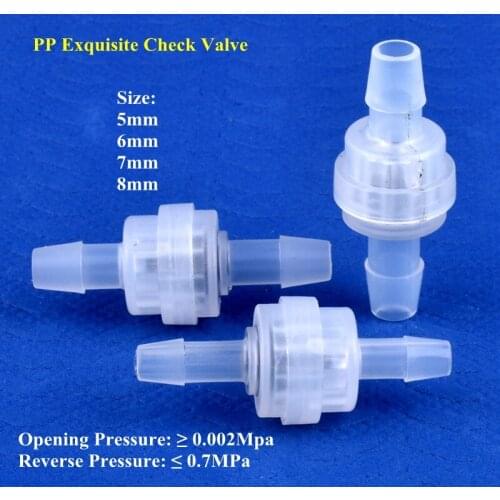 1~100pcs 5~8mm PP Exquisite Check Valve Aquarium Fish Tank Water Pipe One-way Valve Drip Irrigation Hose Pagoda Non-Return Valve
