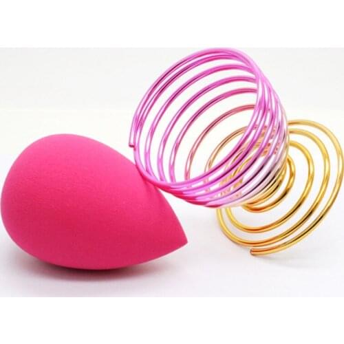 1pc Beauty Egg Holder Shelf Metal Puff Storage Rack Gradient Gourd Drying Rack Makeup Egg Bracket Puff Bracket Makeup Tool