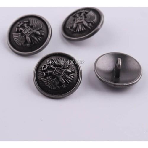 10PCS/lot 21mm Gunmetal Color Metal Unique Design one hole Buttons Decorative Button for Clothing Sewing Accessories