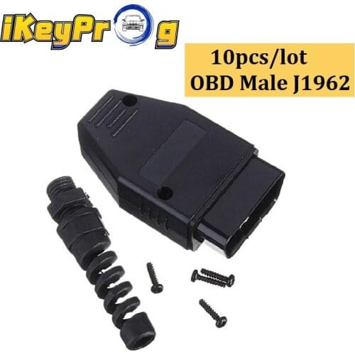 10Pcs/lot Universal 16 Pin Obd Connector OBD Male Plug 16 Pin OBD OBD II OBD2 J1962 Connector Male Plug Adapter Factory Price