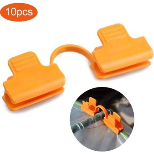 10pcs Pipe Clamp Greenhouse Film Frame Vegetable Fruit Cover Insect Net Sunshade Net Fixed Clip Home Garden Supplies