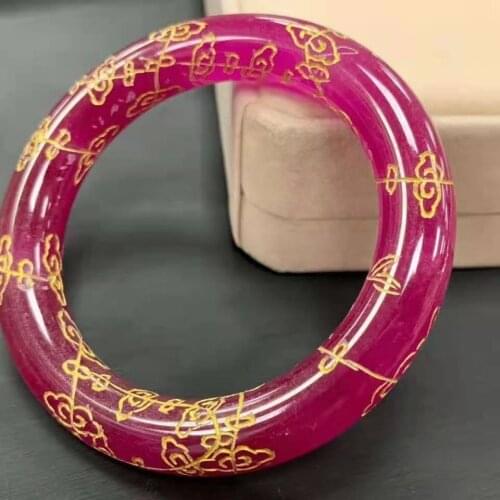 100% Natural 7A emerald bracelet red jade Bracelet Hand carving jadeite bracelets jade bangles jade jewelry