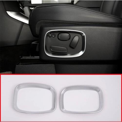 2pcs ABS Chrome Car Side Seat Adjustment Frame Trim For Land Rover LR4 Discovery 4 2010-2016 Auto Styling Accessories