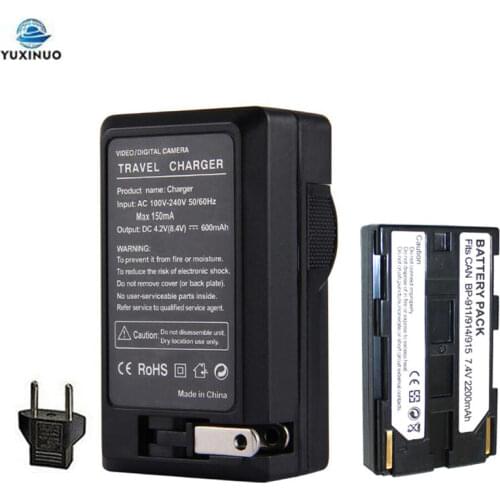 2200mAh BP-911 BP-914 BP-915 BP911 BP914 BP915 Camera Battery + Charger for Canon E1 E2 E30 ES50 ES6500V ES7000V ES8000V ES8600
