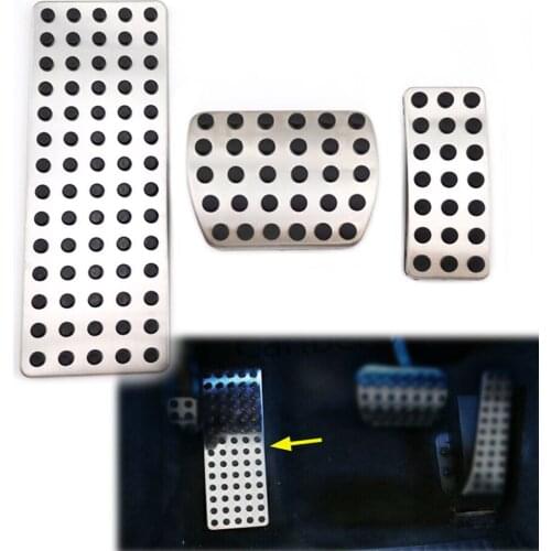 3pcs/set Car Accelerator Foot Rest Brake Gas Dead Pedal Pad Cover For Mercedes-Benz A B GLB CLA Class W177 W247 X247 C118 2020