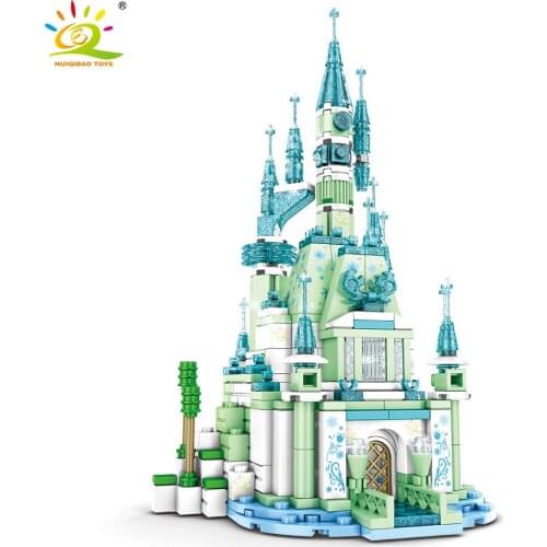 445PCS Princess Ice Castle Friends Series Building Blocks Girls Figures Snow House Model Bricks Kit Toys For Children Gifts
