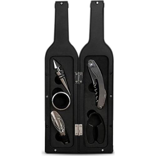 5pcs/set Creative Gift Wine Bottle Corkscrew Wine Bottle Shape Opener Kitchen Tools Christmas Thanksgiving Wedding Gift