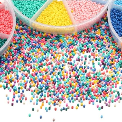 7Color/2mm Round Glass Seed Bead Mix Box Set Charm Czech Spacer Bead Rondelle Loose Bead For Necklace Earring DIY Jewelry Making