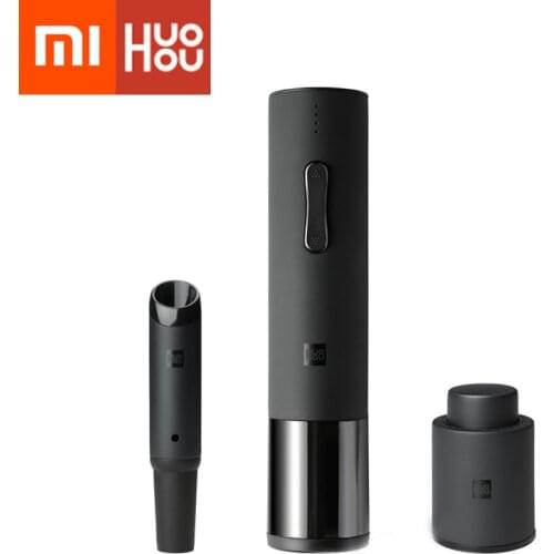 Xiaomi Huohou Automatic Bottle Opener Electric Red Wine Openers Stopper Fast Decanter Wine Corkscrew Foil Cutter Cork Out Tool