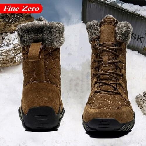 New Winter With Fur Snow Boots For Men Sneakers Male Shoes Adult Casual Quality Waterproof Ankle -30 Degree Celsius Warm Boots