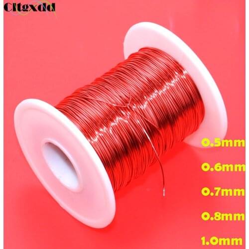 Cltgxdd 0.5 mm / 0.6mm / 0.7mm / 0.8mm / 10mm QA Red polyurethane enameled wire, enamelled copper round winding wire 1m