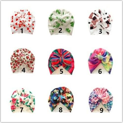 Baby Accessories Cute Newborn Baby Infant Girl Boys Toddler Comfy Bowknot Hospital Cap Beanie Hat Colorful Caps Kids Gifts