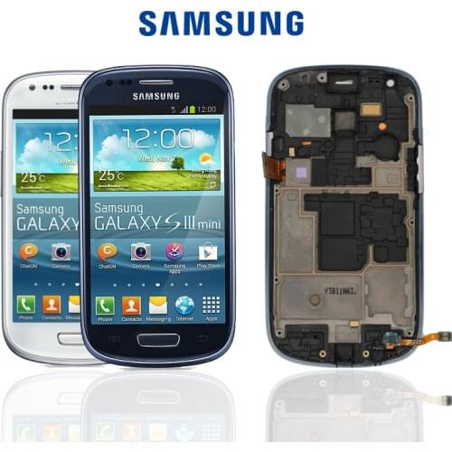 ORIGINAL Good Work Digitizer Touch Screen Full Assembly Replacement For Samsung Galaxy S3 Mini i8190 i8190N i8195 LCD With frame