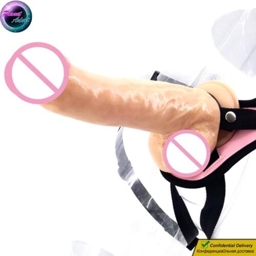 Large Strapon Dildo Penis PVC Masturbator Female Pussy Vagina Male Prostate Masturbation Fake Dick Pants Sex Toys for Women Men