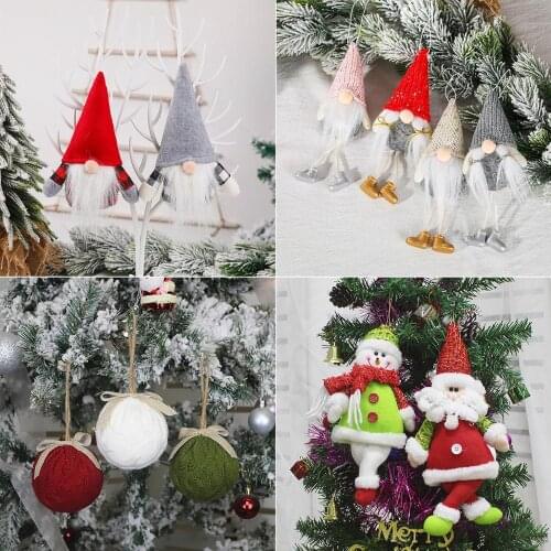 FENGRISE Xmas Navidad Noel Gifts Merry Christmas Doll Pendant 2020 Christmas Decoration For Home Cristmas Ornament New Year 2021