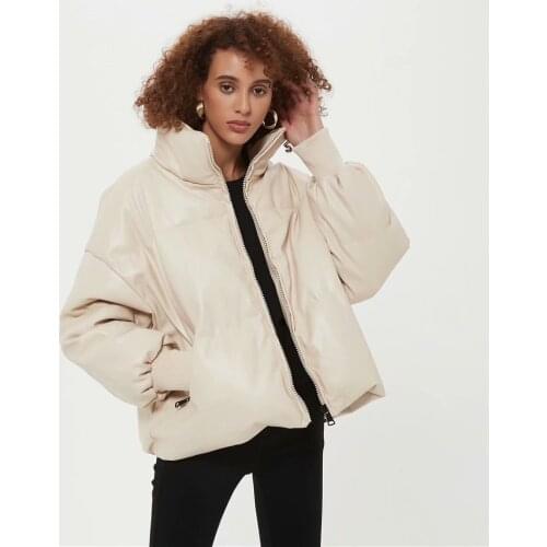 ICCLEK Women's Leather Down Jackets