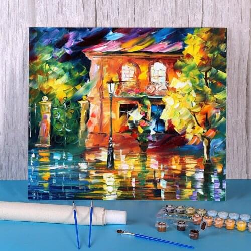 Oil Painting Style Spain DIY Painting By Numbers Set Acrylic Paints 40*50 Boards By Numbers Home Decoration Kids Drawing