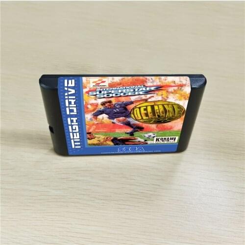 International Superstar Soccer Deluxe - 16 bit MD Games Cartridge For MegaDrive Genesis console