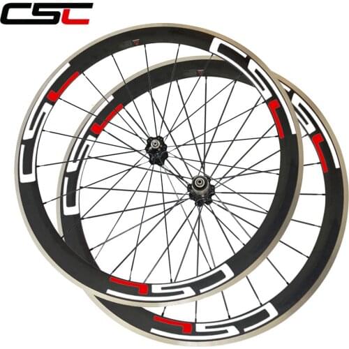 CSC 23mm width 50mm clincher bike racing wheels with alloy breaking surface with pillar 1420 CN 424 \ sapim cx ray