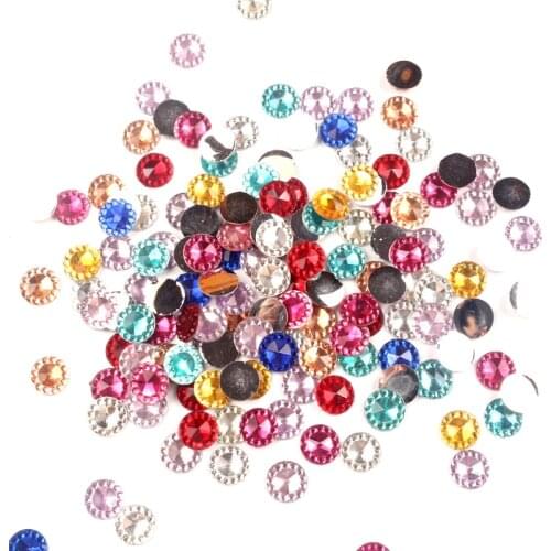 LF 500Pcs Mixed Clear Resin Crystal Decoration Crafts Flatback Cabochon Embellishments For Scrapbooking Cute Diy Accessories