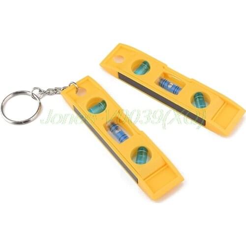 Mini 3 Bubble Level with Keychain Magnetic Torpedo Level Measuring Tool，Plumb/Level/45-Degree Measuring Level Bubble