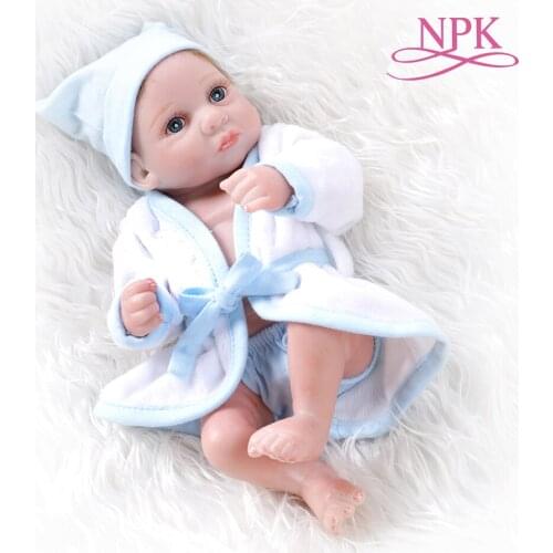 NPK 26CM mini size handfuls of fun reborn baby boy doll premie baby collectible doll Chrismas Gift