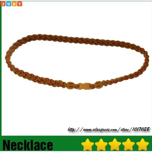 2016 Braided fastpitch softball Stitch Titanium Necklace