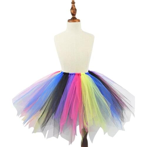 Girls Fluffy Multicolor Tutu Skirt Baby Fancy Party TUTUS Kids Halloween Costume fits Newborn-12Y Photo Props