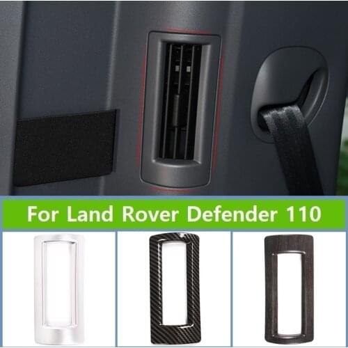 ABS Chrome/Oak Grain/ Carbon C-pillar Air Conditioning Air Outlet Frame Trim For Land Rover Defender 110 2020 Car Accessories