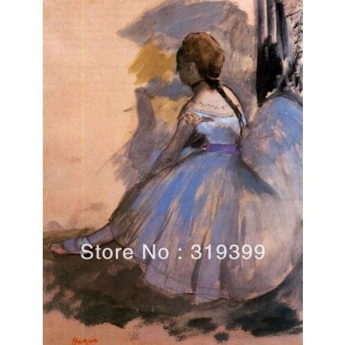100% handmade Oil Painting Reproduction on Linen Canvas,Dancer Seated (study) by edgar degas,Free DHL Shipping,Museum quality