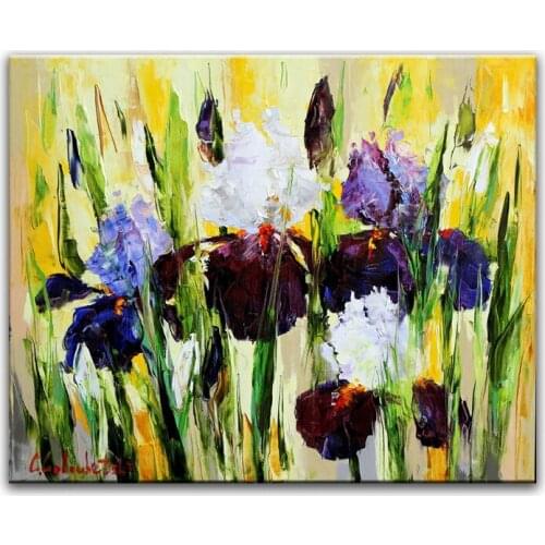 Hand painted oil painting Home decoration painting canvas painting modern painting flower pictures DM1702102