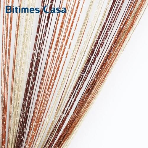 3 Colors Splicing String Curtain With Tinsel Tassel Dazzling Solid Color Window Valance With Glitter Sequins 300*300CM