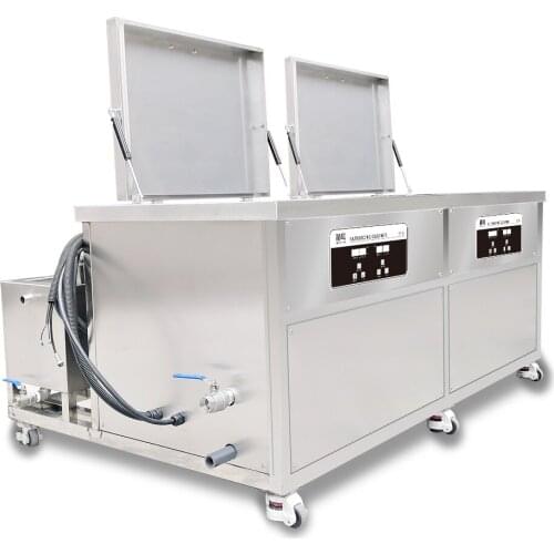 Ultrasonic Cleaner 264L Dual Groove Industry Rinse Ultrasound Cleaner ApparatusTooling Gear Parts Drying Filtration DPF Mold