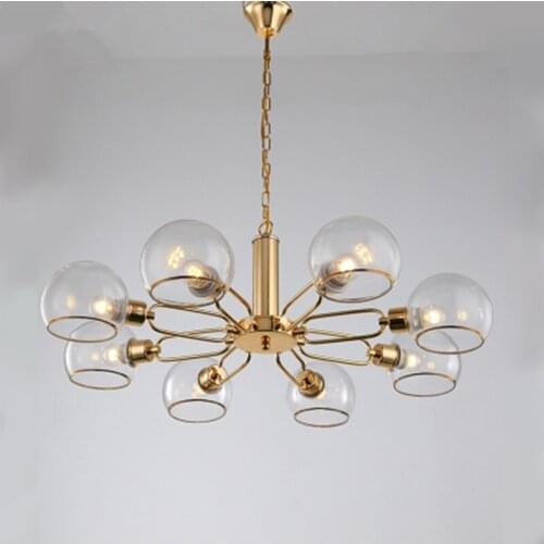 Post-modern personality designer creative multi-glass ball pendant light nordic magic beans bubble molecules LED pendant lamp