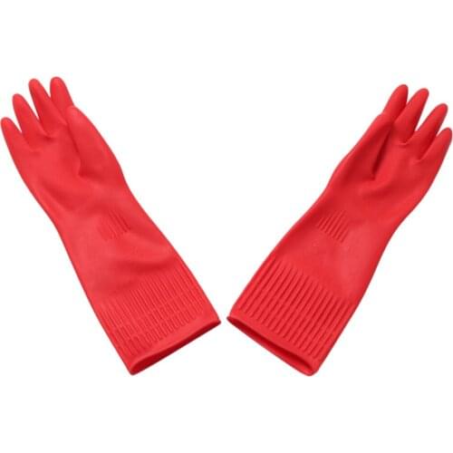 38/45cm Kitchen Clean Gloves Waterproof Long Sleeve Gloves Rubber Latex Gloves for Dishewashing SDF-SHIP