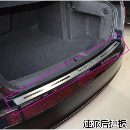 High-quality stainless steel rear bumper Protector Sill 2013-2015 for Skoda Superb
