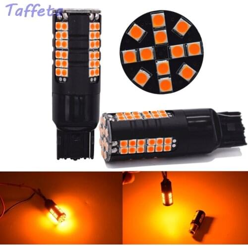 2pcs Tail Light 7440 W21W T20 3030 60SMD Turn Signal Brake Lamp Bulb Amber Colors 9V-30V DC