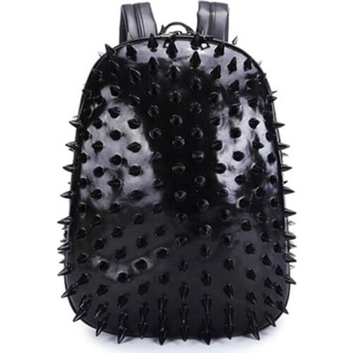 2021 Womens anti-wolf rivet shoulder bag anti-theft backpack trend creative punk mens bag computer fashion waterproof bag