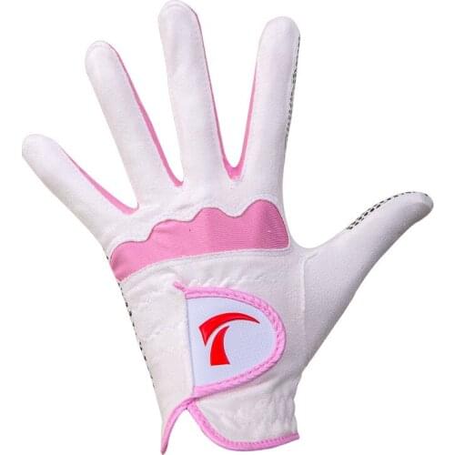 1Pair Womens Golf Gloves 1 Pair Of Microfiber Soft Sports Grip Durable Gloves Non-Slip Breathable Sports Gloves D0632