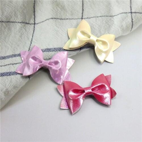 1PCS Lovely Leather Bow Select Elastic Bands For Baby Barrette Girls Novelty Hairpin Clips Scrunchy Kids Hair Accessories 2021