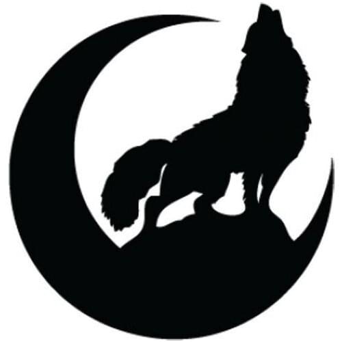 13cm*13cm Howling Wolf Decal Vinyl Car Stickers Bumper Sticker